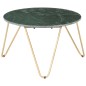 vidaXL Tavolino da Caffè Verde 65x65x42 cm Pietra Vera Testura Marmo