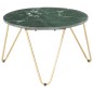 vidaXL Tavolino da Caffè Verde 65x65x42 cm Pietra Vera Testura Marmo
