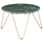 vidaXL Tavolino da Caffè Verde 65x65x42 cm Pietra Vera Testura Marmo
