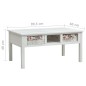 vidaXL Tavolino da Caffè Bianco 99,5x60x48 cm in Legno vidaXL Tavolino da Caffè Bianco 99,5x60x48 cm in Legno