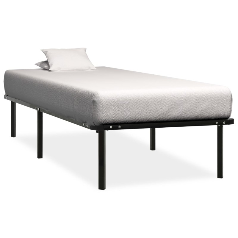 vidaXL Giroletto Nero in Metallo 90x200 cm vidaXL Giroletto Nero in Metallo 90x200 cm