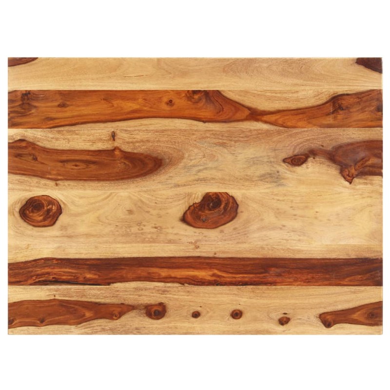 vidaXL Piano Tavolo in Legno Massello di Sheesham 15-16 mm 70x90 cm