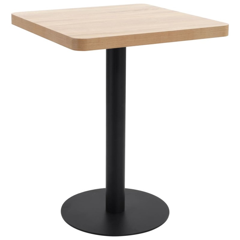 vidaXL Tavolo da Bistrot Marrone Chiaro 60X60 cm in MDF vidaXL Tavolo da Bistrot Marrone Chiaro 60X60 cm in MDF