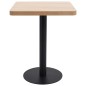 vidaXL Tavolo da Bistrot Marrone Chiaro 60X60 cm in MDF vidaXL Tavolo da Bistrot Marrone Chiaro 60X60 cm in MDF