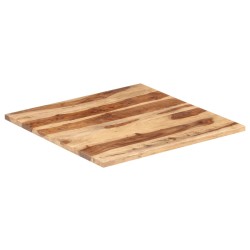 vidaXL Piano Tavolo in Legno Massello di Sheesham 25-27 mm 60x60 cm