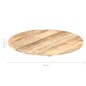 vidaXL Piano Tavolo in Legno Massello di Mango Rotondo 15-16 mm 70 cm vidaXL Piano Tavolo in Legno Massello di Mango Rotondo 15-16 mm 70 cm