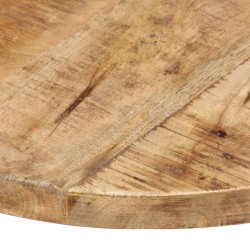 vidaXL Piano Tavolo in Legno Massello di Mango Rotondo 25-27 mm 40 cm