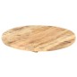 vidaXL Piano Tavolo in Legno Massello di Mango Rotondo 25-27 mm 40 cm