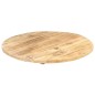 vidaXL Piano Tavolo in Legno Massello di Mango Rotondo 25-27 mm 40 cm