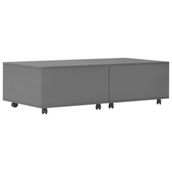 vidaXL Tavolino da Caffè Lucido Grigio 120x60x35 cm