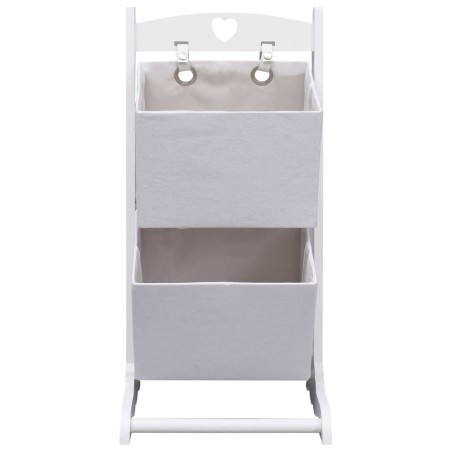 vidaXL Contenitore a 2 Livelli Bianco 35x35x72 cm in Legno