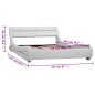 vidaXL Giroletto con LED Bianco in Similpelle 140x200 cm vidaXL Giroletto con LED Bianco in Similpelle 140x200 cm