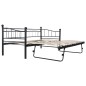 vidaXL Giroletto Nero in Acciaio 180x200/90x200 cm vidaXL Giroletto Nero in Acciaio 180x200/90x200 cm