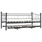 vidaXL Giroletto Nero in Acciaio 180x200/90x200 cm vidaXL Giroletto Nero in Acciaio 180x200/90x200 cm