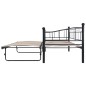 vidaXL Giroletto Nero in Acciaio 180x200/90x200 cm vidaXL Giroletto Nero in Acciaio 180x200/90x200 cm