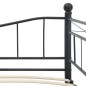 vidaXL Giroletto Nero in Acciaio 180x200/90x200 cm vidaXL Giroletto Nero in Acciaio 180x200/90x200 cm