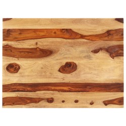 vidaXL Piano Tavolo in Legno Massello di Sheesham 25-27 mm 60x70 cm
