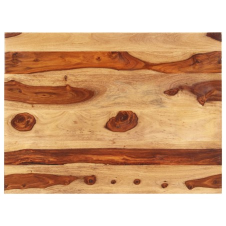 vidaXL Piano Tavolo in Legno Massello di Sheesham 25-27 mm 60x70 cm