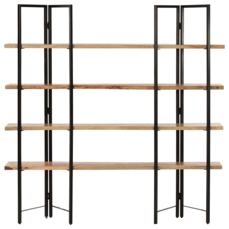 vidaXL Libreria a 4 Livelli 160x35x160 cm in Legno Massello di Mango
