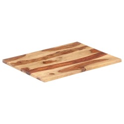 vidaXL Piano Tavolo in Legno Massello di Sheesham 25-27 mm 70x80 cm