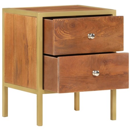 vidaXL Comodino 40x35x50 cm in Legno Massello di Mango