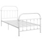 vidaXL Giroletto Bianco in Metallo 100x200 cm vidaXL Giroletto Bianco in Metallo 100x200 cm