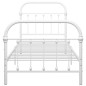 vidaXL Giroletto Bianco in Metallo 100x200 cm vidaXL Giroletto Bianco in Metallo 100x200 cm