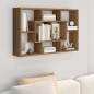 Mensola a Muro Rovere Marrone 90x16x78 cm in Legno Multistrato