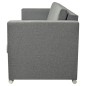 vidaXL Divano a 3 Posti in Tessuto Grigio Chiaro vidaXL Divano a 3 Posti in Tessuto Grigio Chiaro