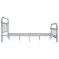 vidaXL Giroletto Grigio in Metallo 140x200 cm vidaXL Giroletto Grigio in Metallo 140x200 cm