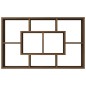 Mensola a Muro Rovere Marrone 90x16x78 cm in Legno Multistrato