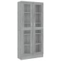 vidaXL Mobile Vetrina Grigio Sonoma 82,5x30,5x185,5 Legno Multistrato vidaXL Mobile Vetrina Grigio Sonoma 82,5x30,5x185,5 Legno Multistrato