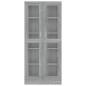 vidaXL Mobile Vetrina Grigio Sonoma 82,5x30,5x185,5 Legno Multistrato vidaXL Mobile Vetrina Grigio Sonoma 82,5x30,5x185,5 Legno Multistrato