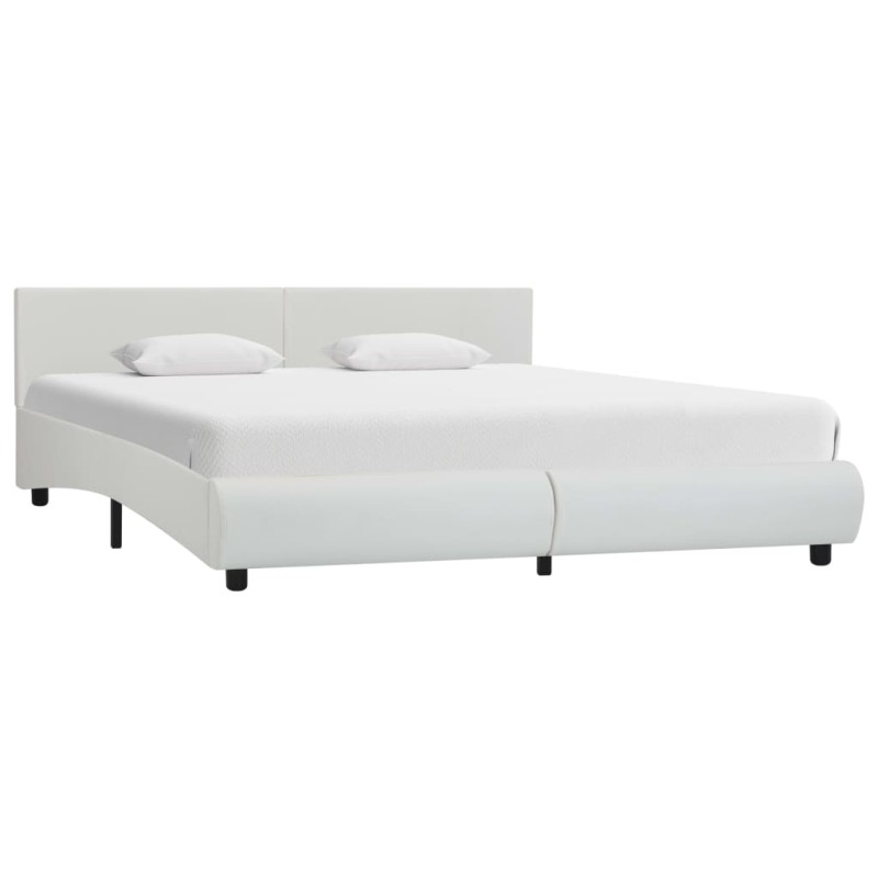 vidaXL Giroletto Bianco in Similpelle 160x200 cm vidaXL Giroletto Bianco in Similpelle 160x200 cm