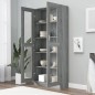 vidaXL Mobile Vetrina Grigio Sonoma 82,5x30,5x185,5 Legno Multistrato vidaXL Mobile Vetrina Grigio Sonoma 82,5x30,5x185,5 Legno Multistrato