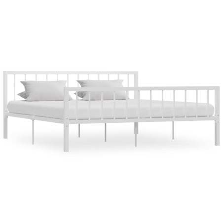 vidaXL Giroletto Bianco in Metallo 180x200 cm