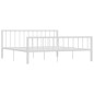 vidaXL Giroletto Bianco in Metallo 180x200 cm vidaXL Giroletto Bianco in Metallo 180x200 cm