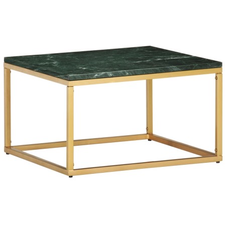 vidaXL Tavolino da Caffè Verde 60x60x35 cm Pietra Vera Testura Marmo