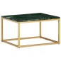 vidaXL Tavolino da Caffè Verde 60x60x35 cm Pietra Vera Testura Marmo