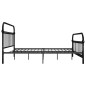vidaXL Giroletto Nero in Metallo 180x200 cm vidaXL Giroletto Nero in Metallo 180x200 cm