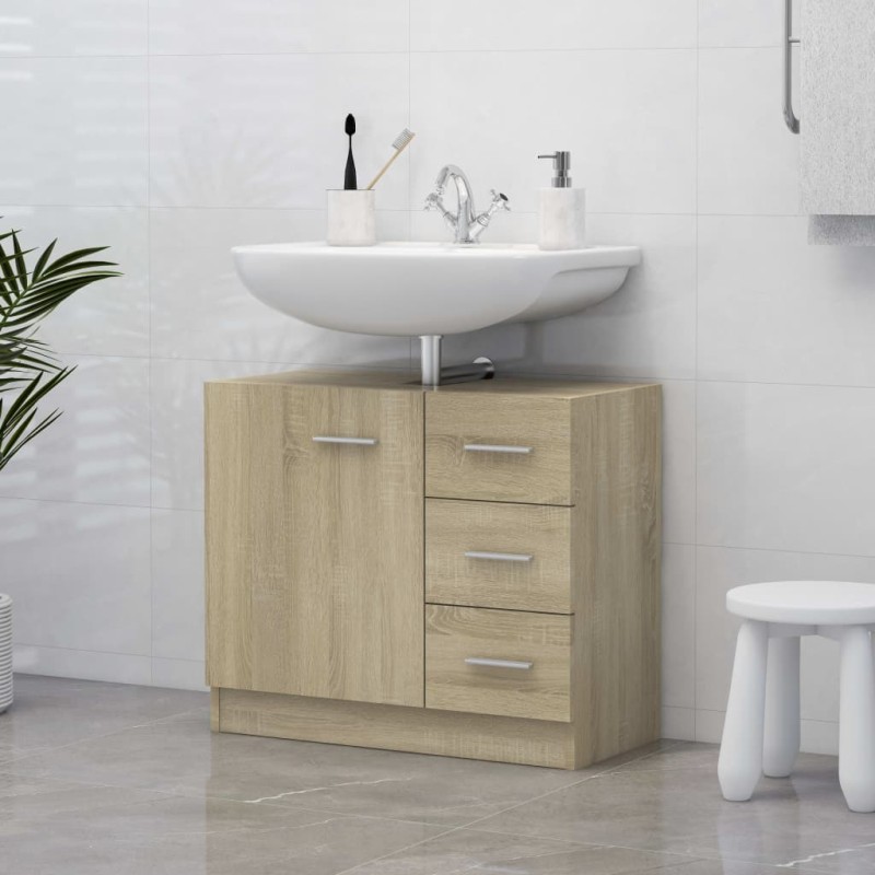 Mobile Sottolavabo Rovere Sonoma 63x30x54 cm in Truciolato Mobile Sottolavabo Rovere Sonoma 63x30x54 cm in Truciolato