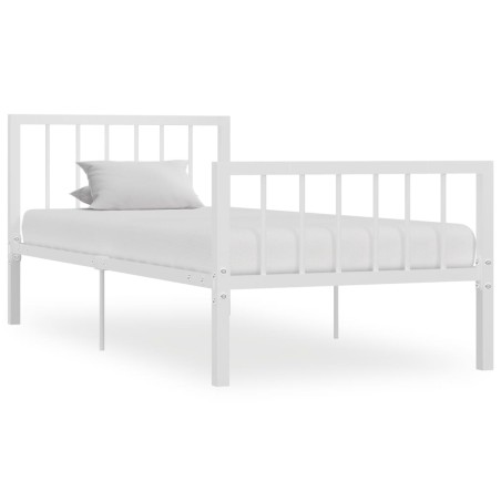 vidaXL Giroletto Bianco in Metallo 100x200 cm