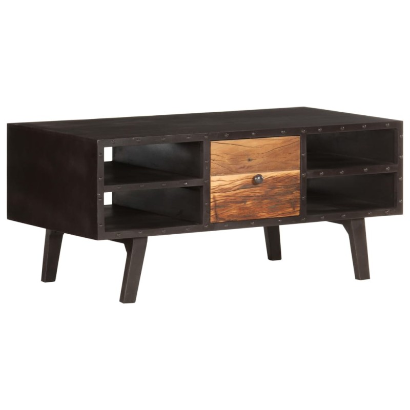 vidaXL Tavolino da Salotto 100x50x45 cm in Legno Massello di Recupero vidaXL Tavolino da Salotto 100x50x45 cm in Legno Massello di Recupero