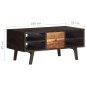 vidaXL Tavolino da Salotto 100x50x45 cm in Legno Massello di Recupero vidaXL Tavolino da Salotto 100x50x45 cm in Legno Massello di Recupero