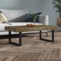 vidaXL Tavolino Salotto Marrone Scuro e Nero 120x60x40 cm MDF e Ferro vidaXL Tavolino Salotto Marrone Scuro e Nero 120x60x40 cm MDF e Ferro