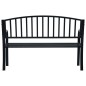 vidaXL Panchina da Giardino 125 cm Nera in Acciaio vidaXL Panchina da Giardino 125 cm Nera in Acciaio