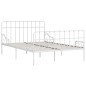 vidaXL Giroletto con Doghe Bianco in Metallo 120x200 cm vidaXL Giroletto con Doghe Bianco in Metallo 120x200 cm