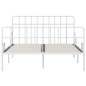 vidaXL Giroletto con Doghe Bianco in Metallo 120x200 cm vidaXL Giroletto con Doghe Bianco in Metallo 120x200 cm