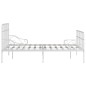 vidaXL Giroletto con Doghe Bianco in Metallo 120x200 cm vidaXL Giroletto con Doghe Bianco in Metallo 120x200 cm