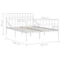 vidaXL Giroletto con Doghe Bianco in Metallo 120x200 cm vidaXL Giroletto con Doghe Bianco in Metallo 120x200 cm